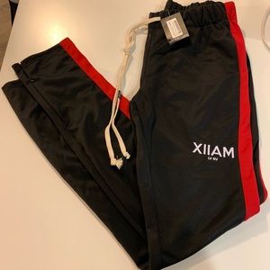 12AM Run x EPTM Track Pants Black/Red Large